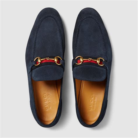 blue suede gucci loafers men's|gucci suede horsebit loafer.